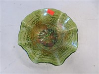 Carnival glass bowl, 6" dia