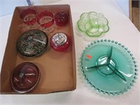 Colour glass dishes