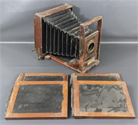 Antique Rochester Optical Camera & Slides