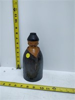 folk art pottery sign bottle /flask