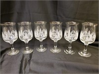 Gold Rimmed Holiday Glasses