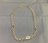Gold colored sterling silver necklace