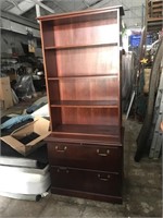 Two Drawer Lateral file w/Bookcase