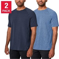 2-Pk Mondetta Men's XL Activewear T-shirt, Blue