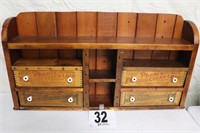 Wood Shelf with Porcelain Knobs(R1)