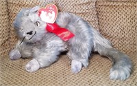 Beani the (Grey Persian) Cat (Grey) - TY Beanie Ba