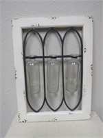 SHABBY CHIC FAKE WINDOW WITH GLASS BOTTLES