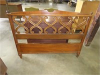 Double Pecan Finish Bed