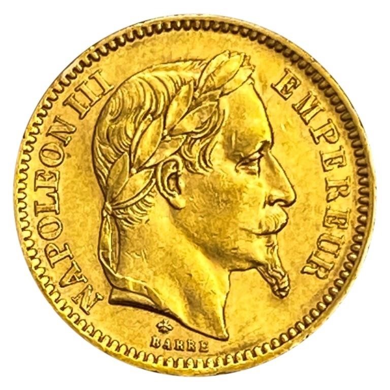 1865 .1867oz. Gold 20 Francs
