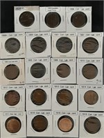 1882-1919 Canadian Large Cent Penny Lot (19)