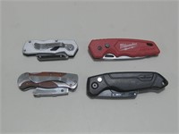 Three Box Cutters & Milwaukee Knife