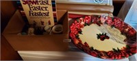 BOX  OF GOODIES AND PLATTERS LOT