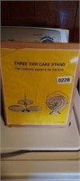 VINTAGE 3 TIER CAKE STAND NEW IN BOX