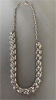 Signed Coro Vintage Silver Tone Necklace