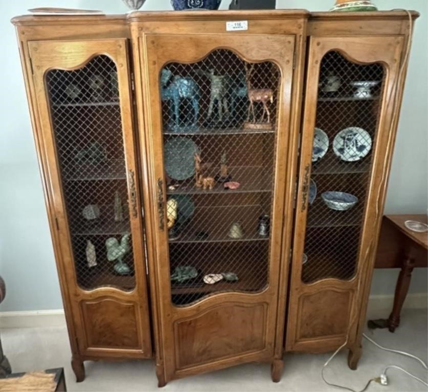 French Style 3 Door Display Cabinet