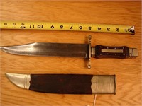 Antique Bowie knife with sheath