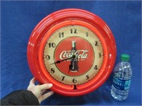 neon coca-cola wall clock - battery or electric