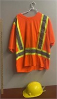 Construction Shirt and Hard Hat-2XL