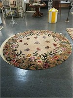 GORGEOUS ROUND BUTTERFLY RUG 90"