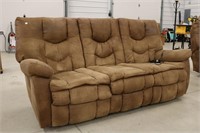 Brown Suede Recliner Sofa