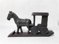 Cast Iron Horse & Carriage Doorstop