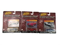 (3) Unopened Johnny Lightning Corvette Collection