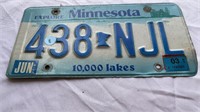 Minnesota license plate