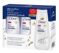 3-Pk Dove Deep Moisture Body Wash, 680ml