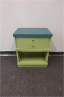 Green 2 drawer nightstand