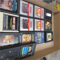 (14)Atari 2600 game cartridges.