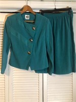 VINTAGE LESLIE FAY 2PC SUIT SIZE 8 PETITE