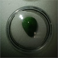 Pear Cut Cabochon Brazilian Emerald, 9.05 carat