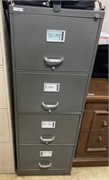 Metal 4 Drawer File Cabinet