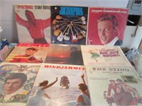 LOT OF 9 MIXED VINTAGE VINYL RECORDS