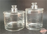Two WW2 Mess Hall Condiment Jars