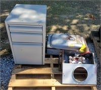(AV) Electrical Boxes and 3 drawer Cabinet