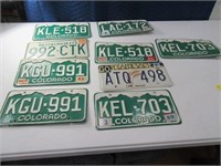 (10) Metal License Plates CO etc 80s/90s era