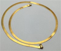 18k Gold Herringbone Necklace