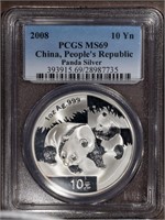 2008 10YN CHINA PANDA MS69 PCGS KEY DATE