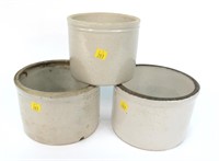 3- Stoneware butter crocks