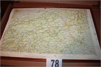Knoxville 1972 Contoured Topographic Map 21.5 x