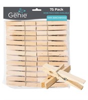Home Genie Large Wooden Clothespins, 2.9",