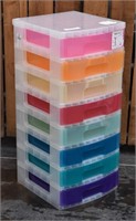 Colorful 8-Drawer Plastic Cabinet