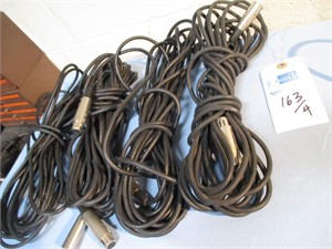 Qty 4 Mic Cables XLR-XLR Medium 25 foot,  +