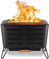 TIKI Smokeless Fire Pit  Steel  Black