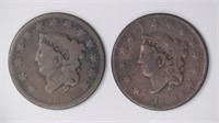 2 - 1833 Large Cents