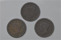 3 - 1849 Large Cents