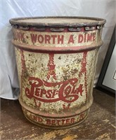 1940'S DOUBLE DOT PEPSI 10 GAL SYRUP CAN