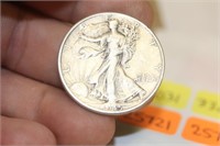 1945 Walking Liberty Silver Half Dollar