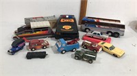 Vintage toy car lot including tonka, tootsie toy,